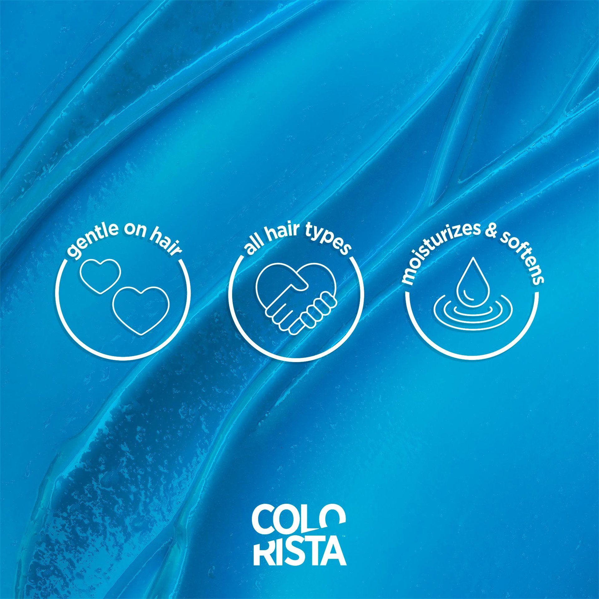 Benefits of the Colorista semi permanente which is gentle for hair, is made for all hair type. It moisturizers and leaves the hair soft.